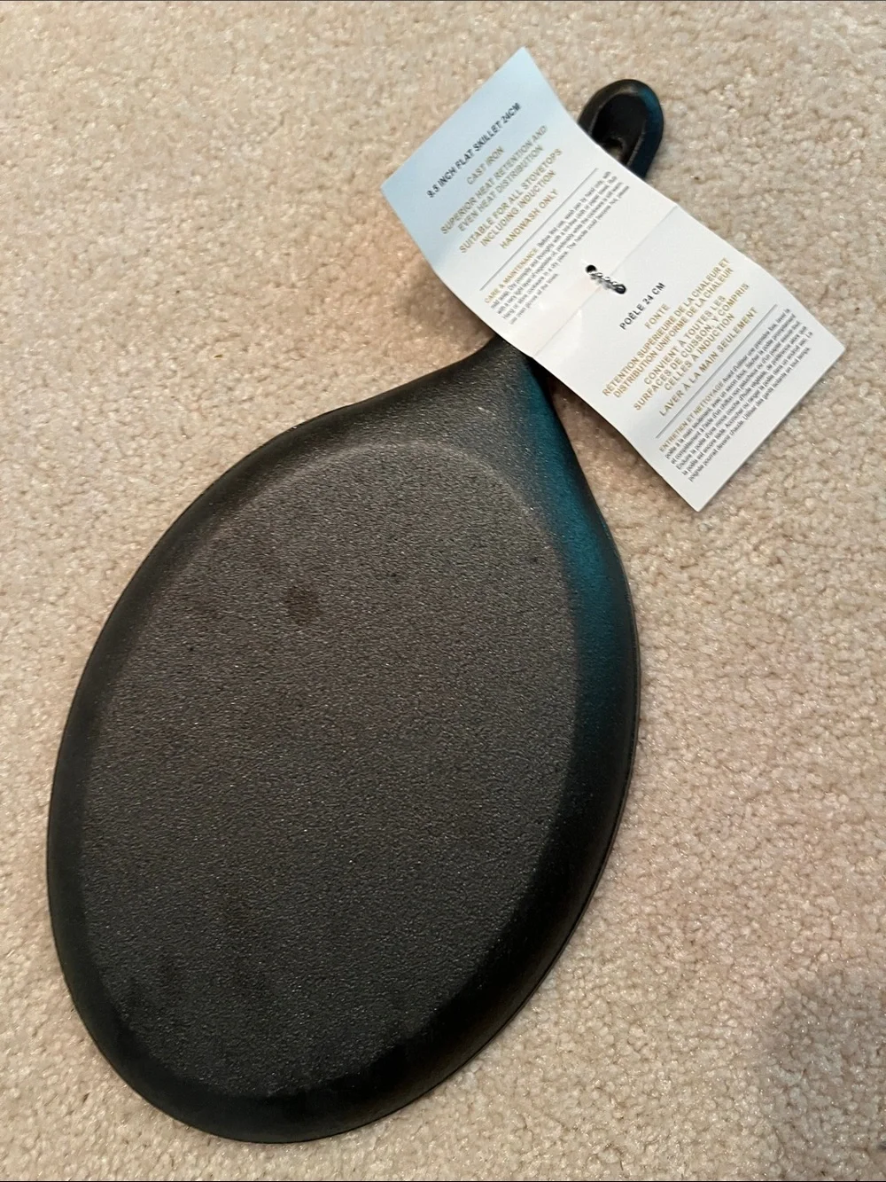 Black Cast Iron Fajita Pan- NWT
